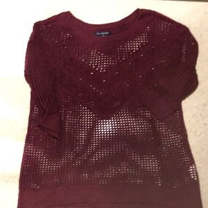 Bordeaux American Eagle Dolman Sweater
